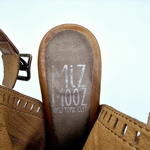 Miz Mooz Kipling Open Toe Leather Wedge Sandals - Picture 12 of 16
